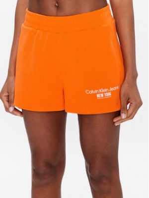 Shorts de sport Calvin Klein Jeans orange