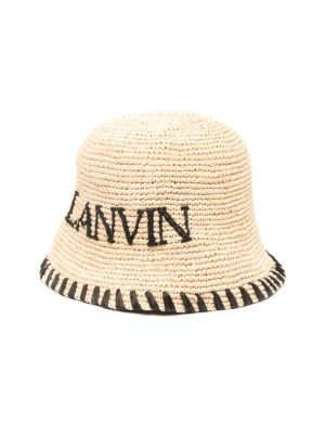 Beżowa czapka Lanvin