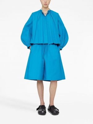 Bluse aus baumwoll mit plisseefalten Jil Sander
