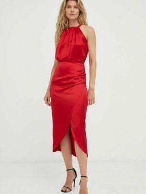Uski midi haljina Answear Lab crvena