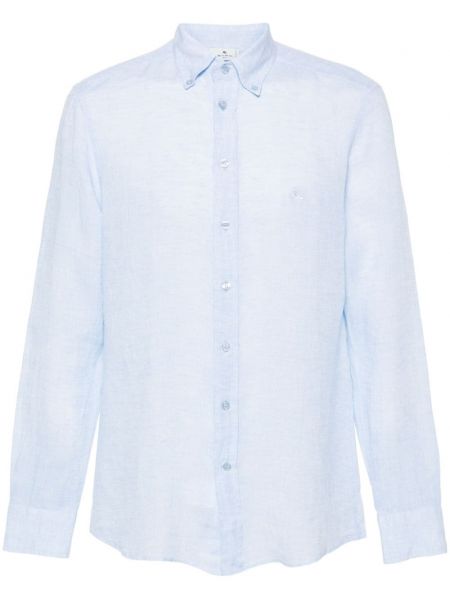 Lininė siuvinėta marškiniai Etro