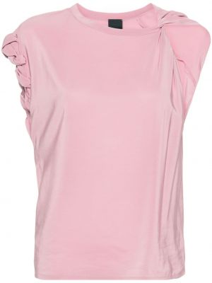 Ασύμμετρη μπλούζα από κρεπ Pinko ροζ