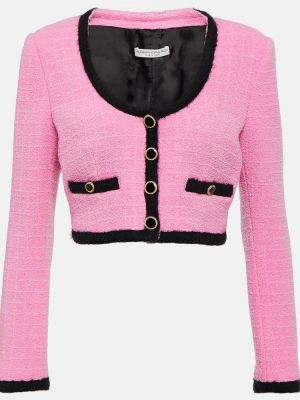 Vunena jakna Alessandra Rich ružičasta