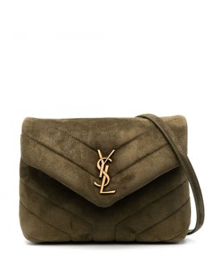 Semišová taška přes rameno na zip s kapsami Saint Laurent