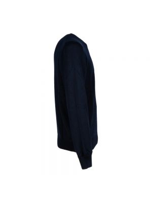 Jersey de lana de lana merino de tela jersey Gran Sasso azul