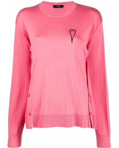 Jersey con estampado de tela jersey Diesel rosa