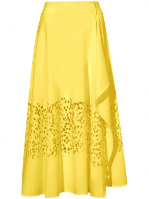 Midi sukně s vysokým pasem z polyesteru Proenza Schouler - žlutá