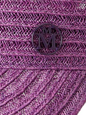 Casquette et imprimé rayures tigre Maison Michel violet