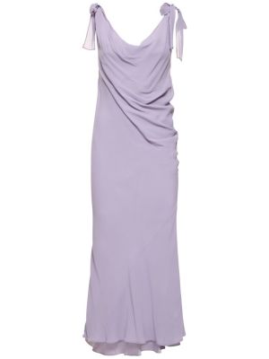 Sukienka midi asymetryczna Reformation fioletowa