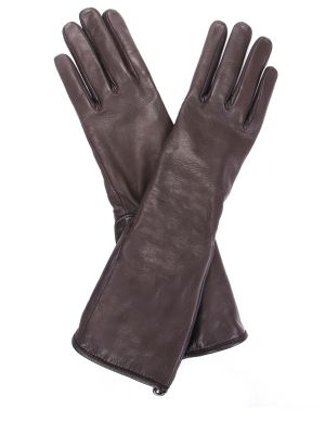 Кожаные перчатки Gianvito Rossi коричневые