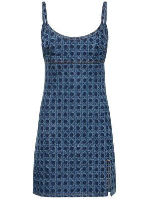 Mini vestido con estampado Giambattista Valli azul