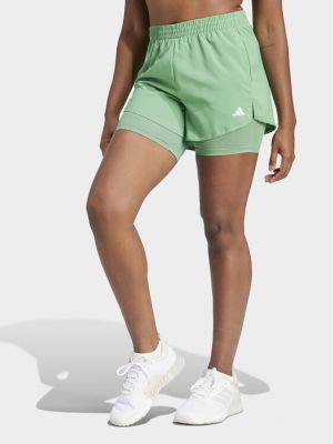 Priliehavé športové šortky Adidas zelená