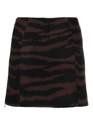 Žakárové mini sukně s tygřím vzorem Ganni