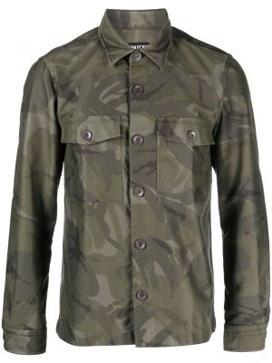 Camicia con stampa camouflage Tom Ford verde