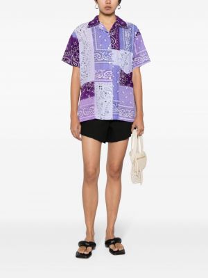 Kokvilnas krekls ar apdruku Arizona Love violets
