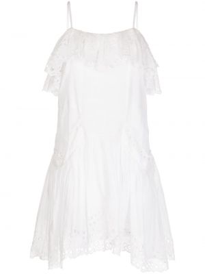 Robe brodé en coton Isabel Marant blanc