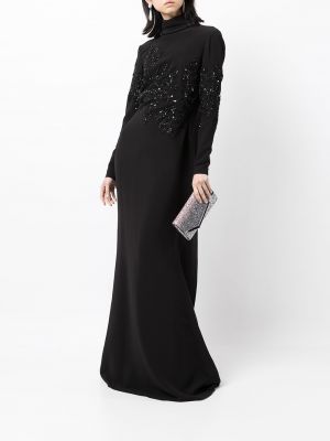 Vestido de noche con lentejuelas Elie Saab negro