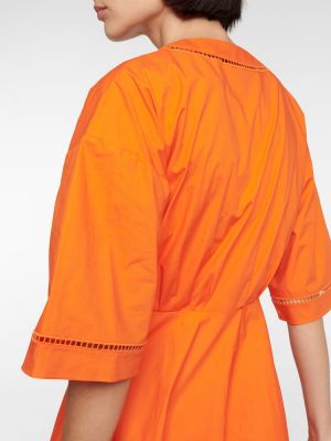 Sukienka midi asymetryczna Roksanda pomarańczowa