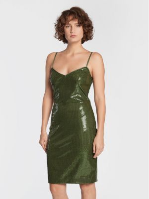 Коктейлна рокля slim Guess зелено