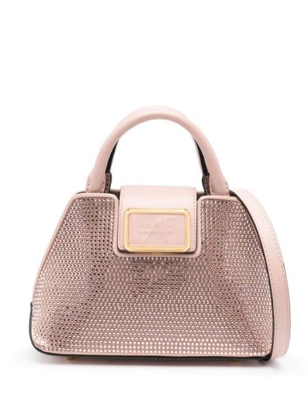 Leder shopper handtasche Alberta Ferretti