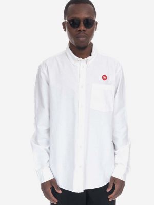 Βαμβακερό πουκάμισο Wood Wood λευκό