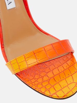 Sandale din piele Aquazzura portocaliu