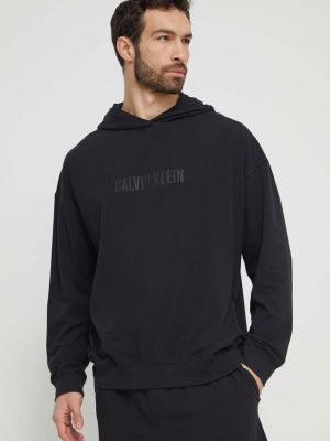 Bluza z kapturem z nadrukiem Calvin Klein Underwear czarna