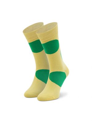 Kojinės virš kelių Happy Socks geltona