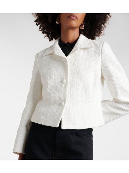 Βαμβακερός μπουφάν tweed Proenza Schouler λευκό