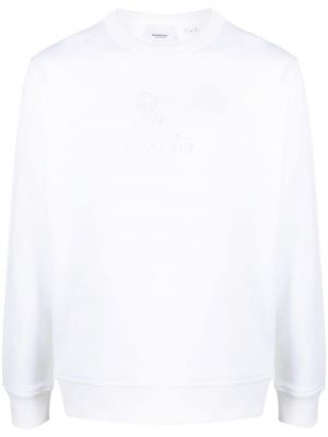 Medvilninis siuvinėtas džemperis Burberry balta