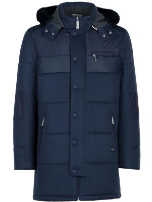 Кашемировая демисезонная куртка Stefano Ricci синяя