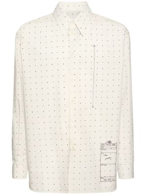 Bavlnená košeľa s potlačou Mm6 Maison Margiela biela