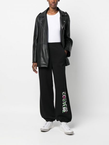 Sporthose aus baumwoll mit print Versace Jeans Couture schwarz