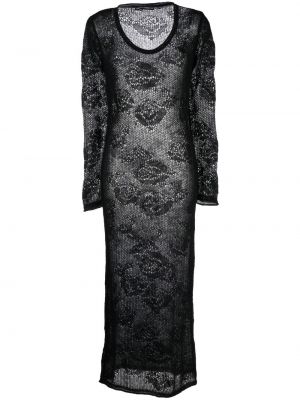 Μάξι φόρεμα Marco Rambaldi μαύρο