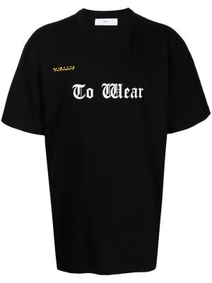 Тениска с принт Toga черно