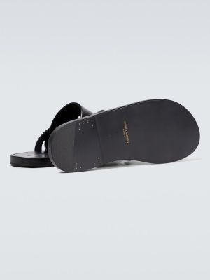 Sandali di pelle Saint Laurent nero