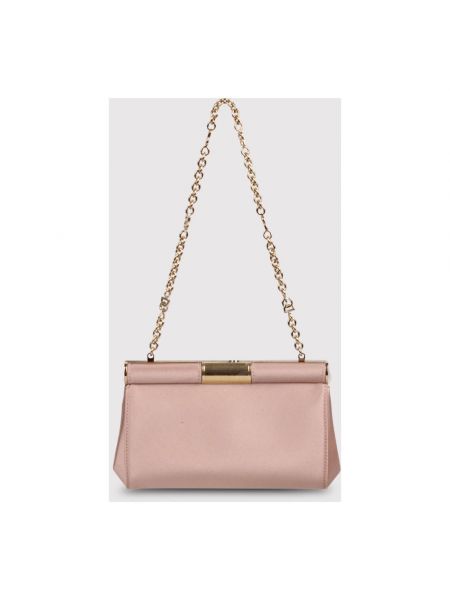 Bolsa de hombro de raso Dolce & Gabbana rosa