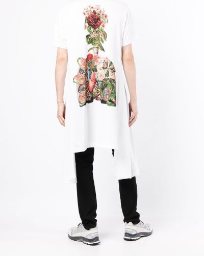 Asimetriškas marškinėliai oversize Comme Des Garçons Homme Plus balta