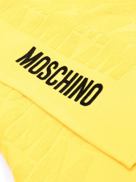 Žakardinis medvilninis maudymosi kostiumėlis Moschino geltona
