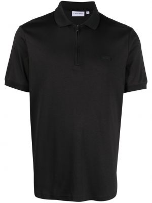 Polo με φερμουάρ Calvin Klein μαύρο