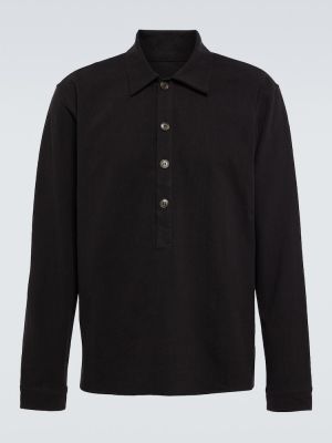 Βαμβακερό πουκάμισο Commas μαύρο