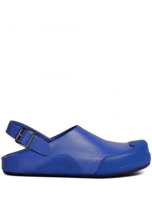 Kožené sandále s otvorenou pätou Marni modrá