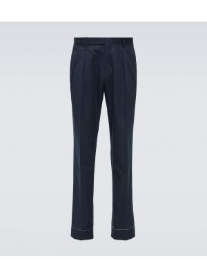 Pantalones chinos de algodón Brioni azul
