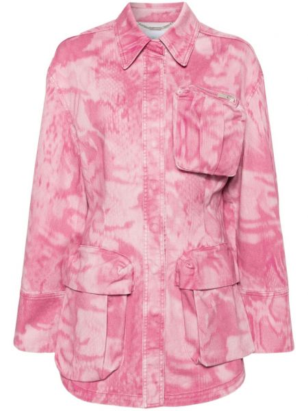 Traper jakna s izlizanim efektom Blumarine ružičasta