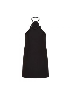 Mini robe en laine en soie Valentino noir