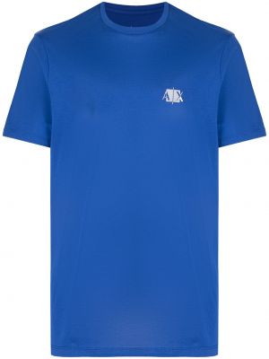 Camiseta con estampado Armani Exchange azul