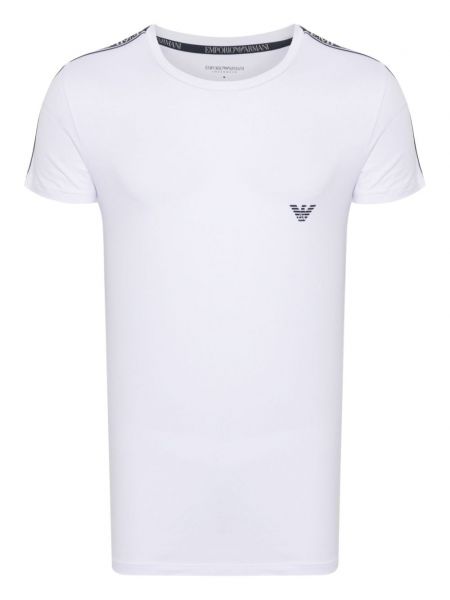 T-shirt brodé Emporio Armani blanc