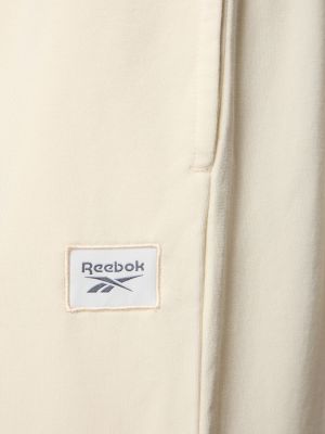 Pantaloni clasici din fleece din bumbac Reebok Classics bej