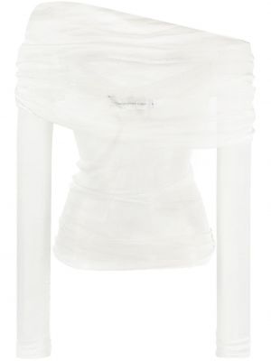 Копринена блуза Christopher Esber бяло