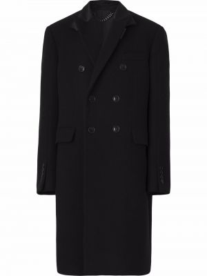 Шелковое пальто с воротником Burberry, черный